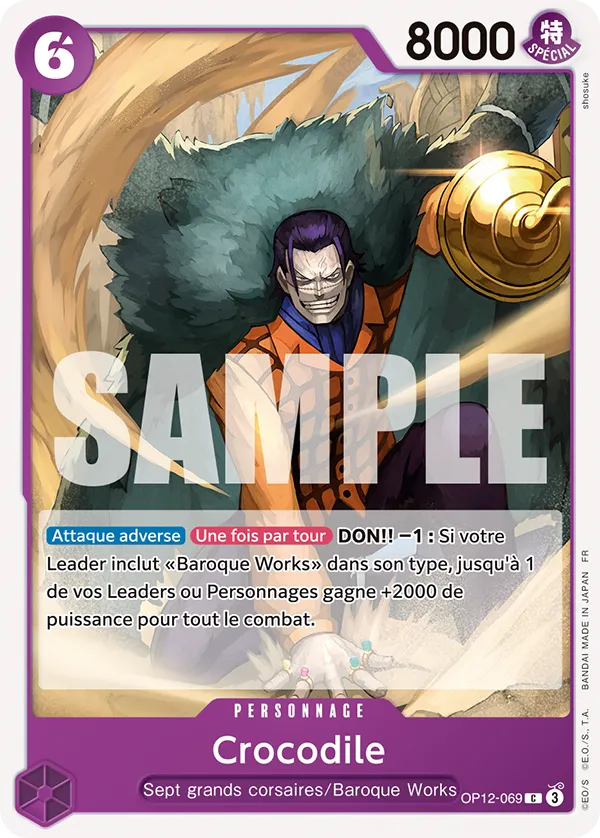 Carte One Piece OP12-069 Crocodile | LorenZone