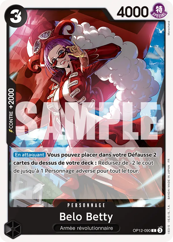 Carte One Piece OP12-090 Belo Betty | LorenZone