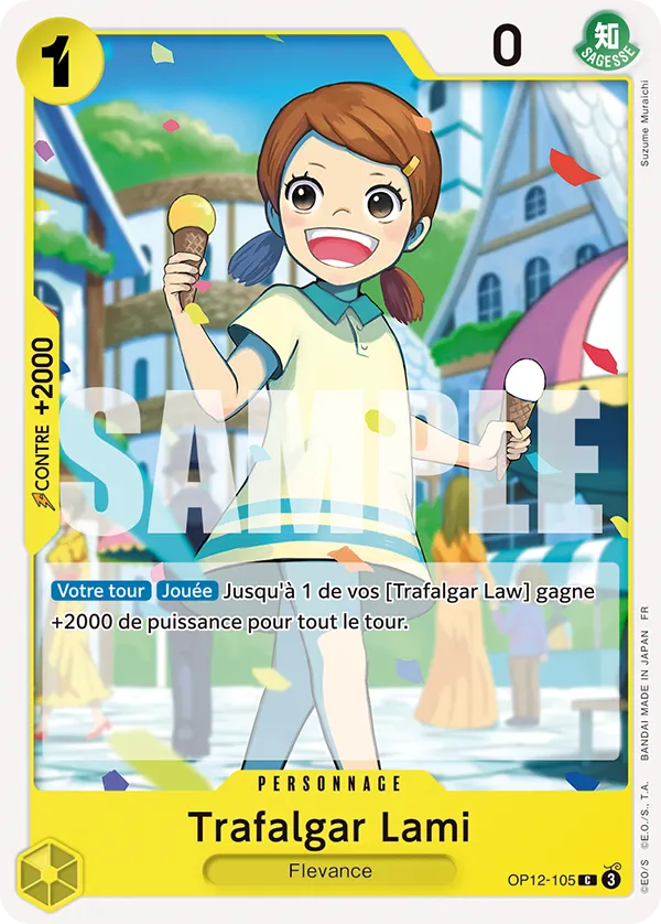 Carte One Piece OP12-105 Trafalgar Lami | LorenZone