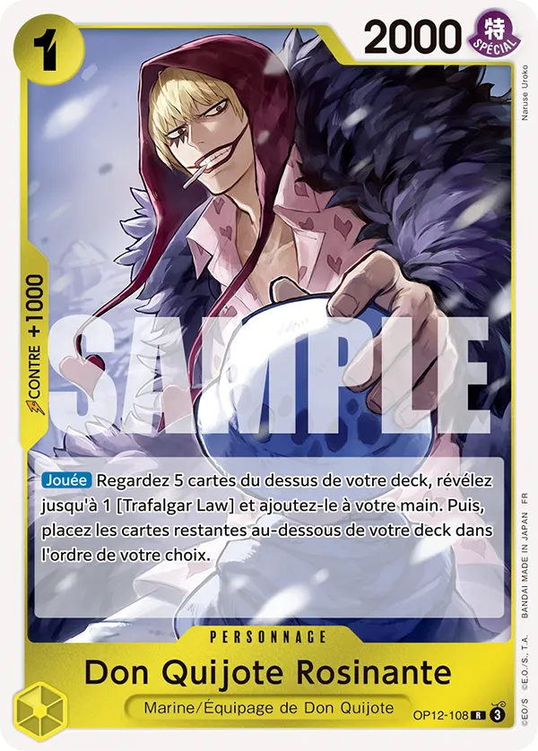 Carte One Piece OP12-108 Don Quijote Rosinante V1 | LorenZone