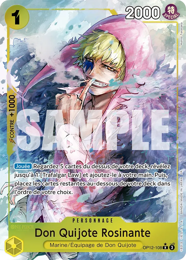 Carte One Piece OP12-108 Don Quijote Rosinante V2 | LorenZone