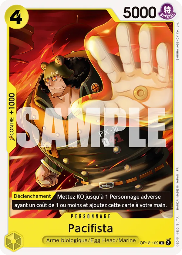 Carte One Piece OP12-109 Pacifista | LorenZone