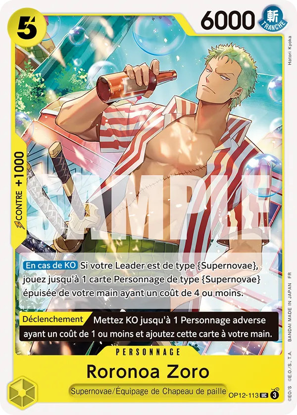 Carte One Piece OP12-113 Roronoa Zoro | LorenZone