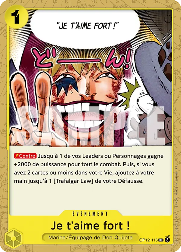 Carte One Piece OP12-115 Je t'aime fort ! | LorenZone