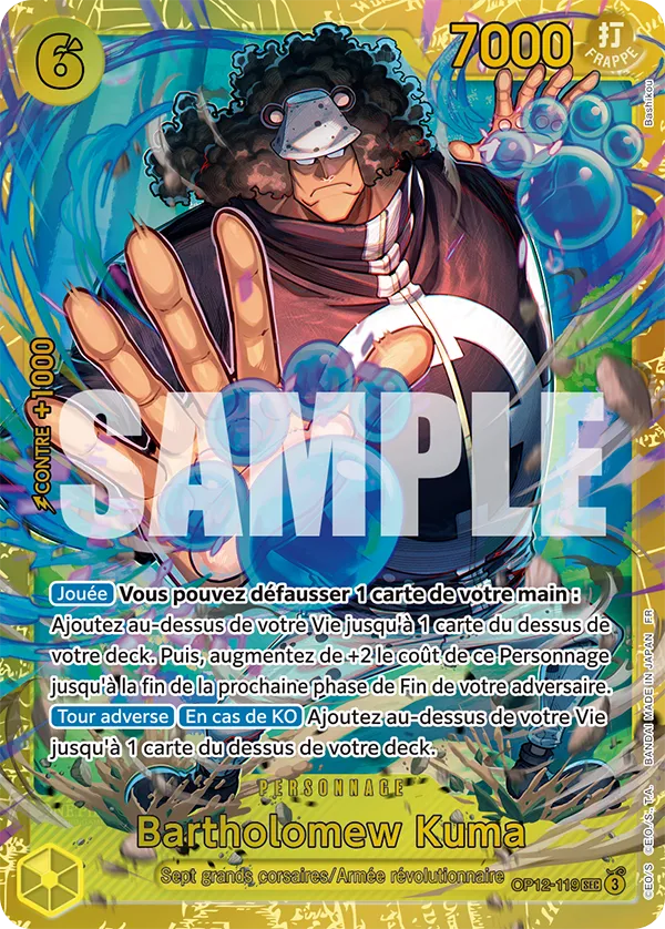 Carte One Piece OP12-119 Bartholomew Kuma V1 | LorenZone
