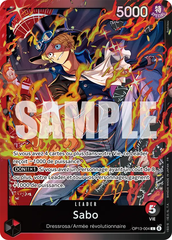 Carte One Piece OP13-004 Sabo | LorenZone