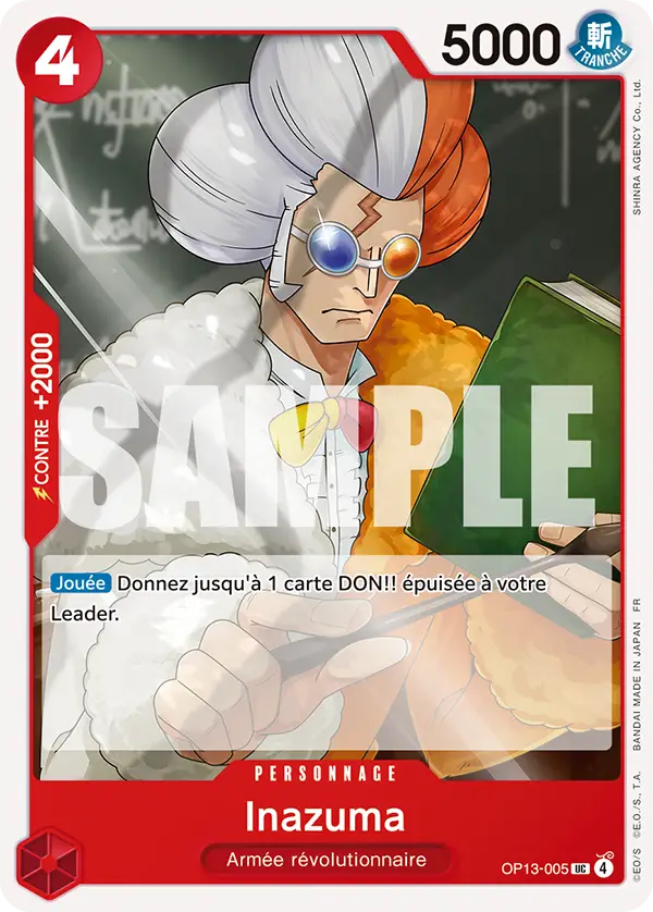 Carte One Piece OP13-005 Inazuma (Tournoi 3e anniversaire) | LorenZone