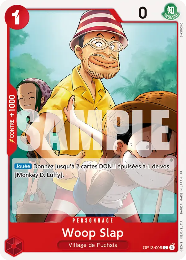 Carte One Piece OP13-006 Woop Slap (Tournoi 3e anniversaire) | LorenZone