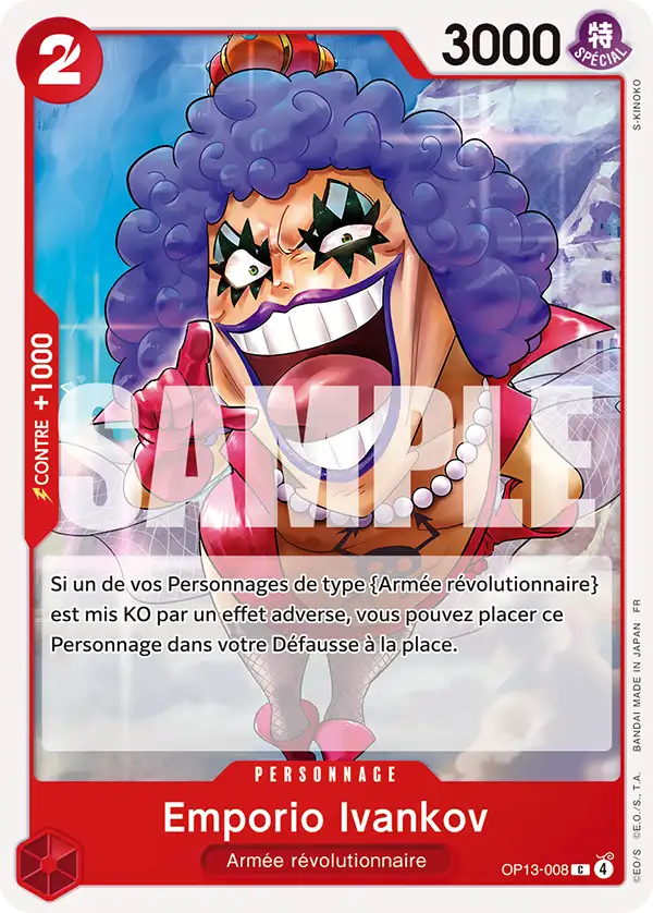 Carte One Piece OP13-008 Emporio Ivankov | LorenZone