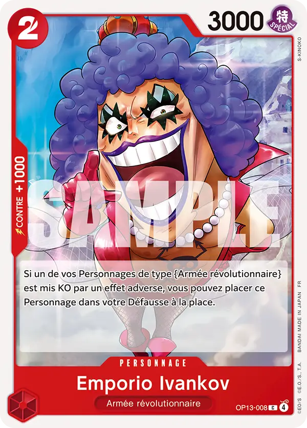 Carte One Piece OP13-008 Emporio Ivankov (Tournoi 3e anniversaire) | LorenZone