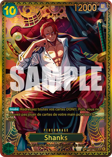 Carte One Piece Shanks OP13-028 V3 - Les Guerriers les Plus Puissants au Monde