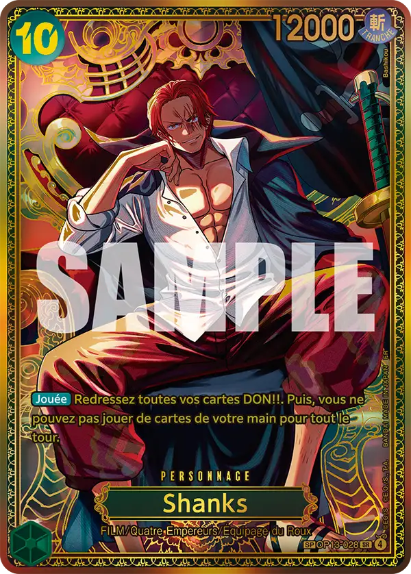 Carte One Piece OP13-028 Shanks V3 | LorenZone