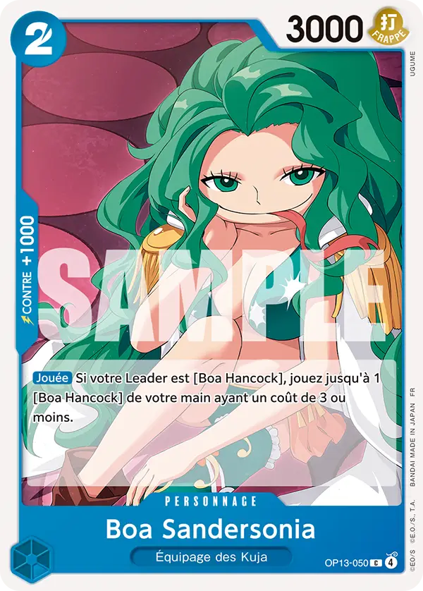 Carte One Piece OP13-050 Boa Sandersonia (Tournoi 3e anniversaire) | LorenZone