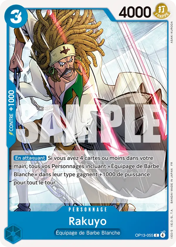 Carte One Piece OP13-055 Rakuyo (Tournoi 3e anniversaire) | LorenZone