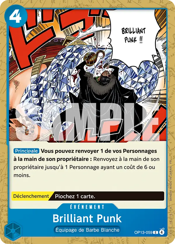 Carte One Piece OP13-059 Brilliant Punk (Tournoi 3e anniversaire) | LorenZone