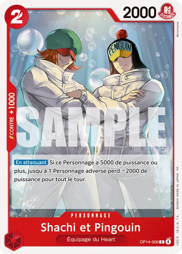 Carte One Piece OP14-006 Shachi et Pingouin (Événement de sortie) | LorenZone