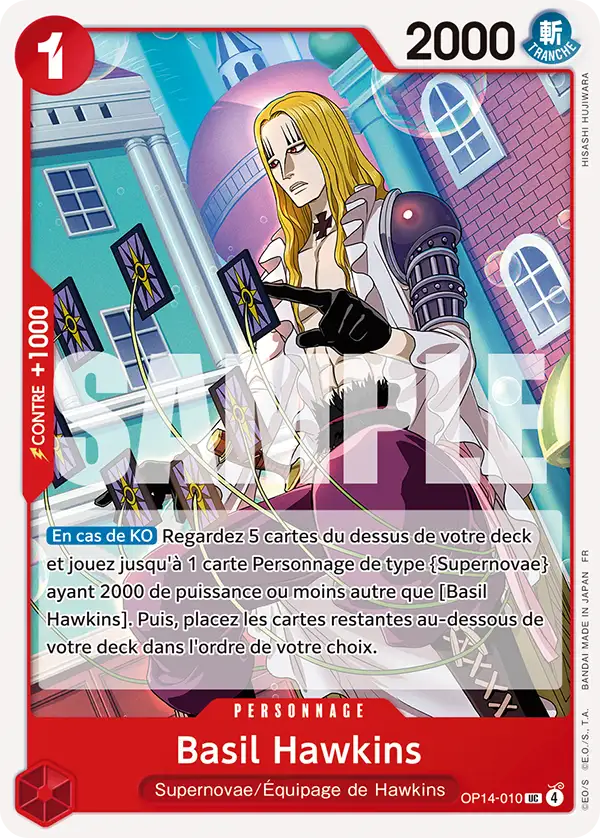 Carte One Piece OP14-010 Basil Hawkins (Événement de sortie) | LorenZone