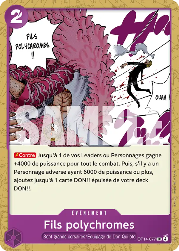 Carte One Piece OP14-077 Fils polychromes (Événement de sortie) | LorenZone