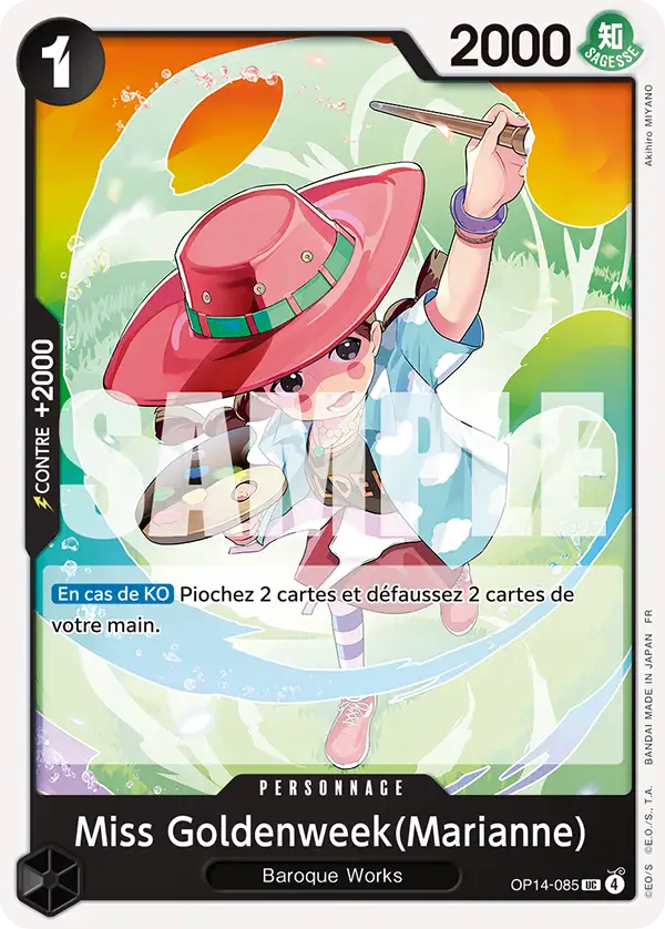 Carte One Piece OP14-085 Miss Goldenweek(Marianne) (Événement de sortie) | LorenZone