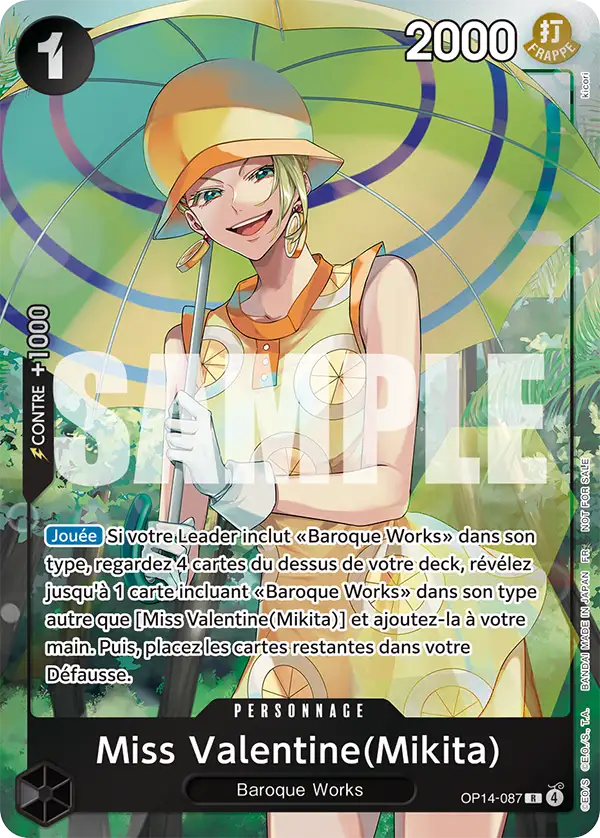 Carte One Piece OP14-087 Miss Valentine(Mikita) V2 | LorenZone