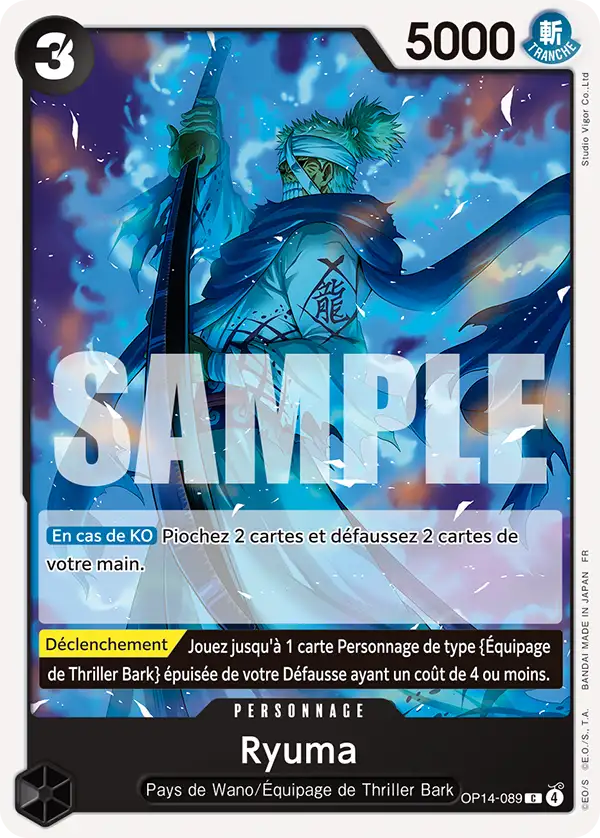 Carte One Piece OP14-089 Ryuma (Événement de sortie) | LorenZone