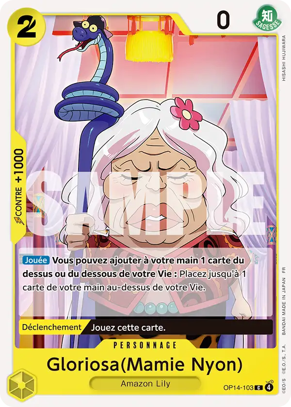 Carte One Piece OP14-103 Gloriosa(Mamie Nyon) (Événement de sortie) | LorenZone