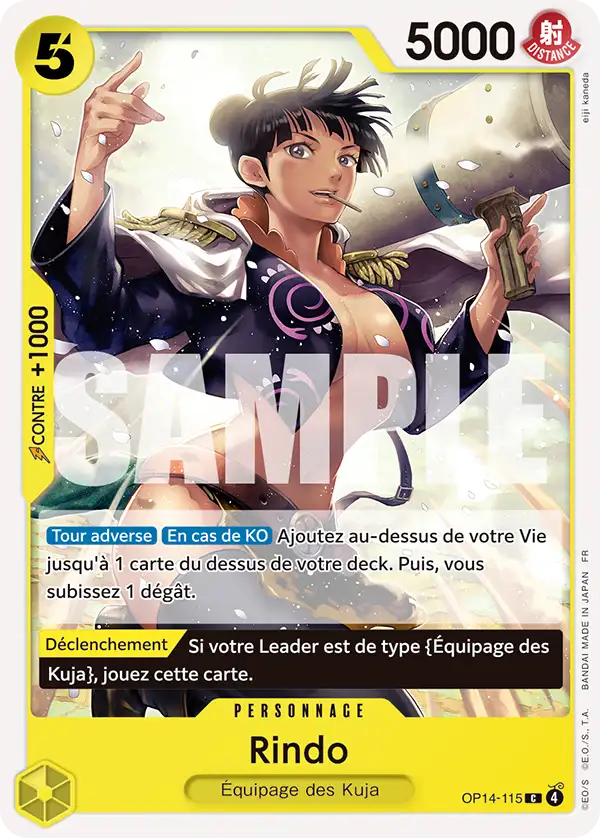 Carte One Piece OP14-115 Rindo (Événement de sortie) | LorenZone