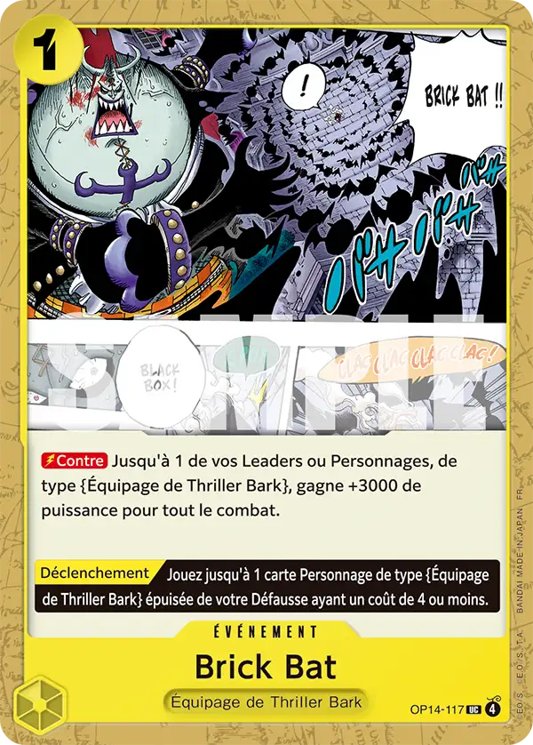 Carte One Piece OP14-117 Brick Bat (Événement de sortie) | LorenZone