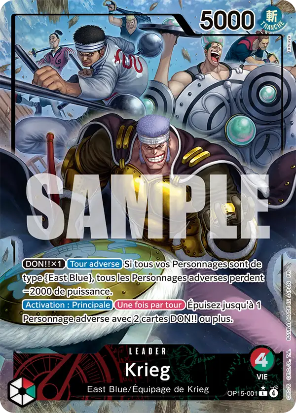 Carte One Piece OP15-001 Krieg V2 | LorenZone