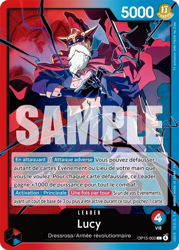 Carte One Piece OP15-002 Lucy V1 | LorenZone