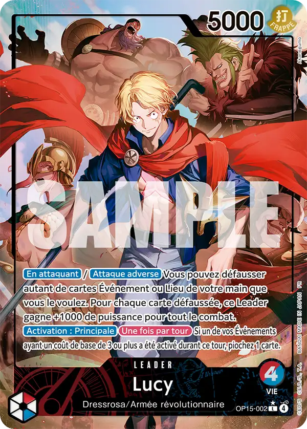 Carte One Piece OP15-002 Lucy V2 | LorenZone