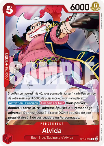 Carte One Piece Alvida OP15-003 V1 - Aventure sur l'Île de Dieu