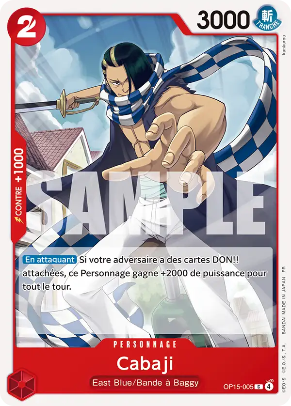 Carte One Piece OP15-005 Cabaji | LorenZone