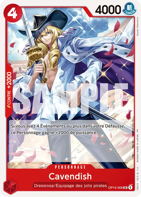 Carte One Piece OP15-006 Cavendish | LorenZone
