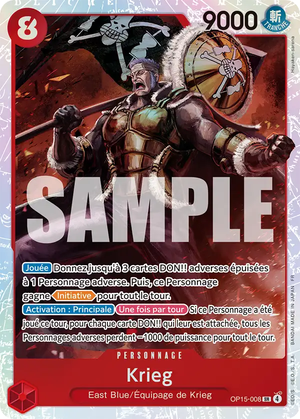 Carte One Piece OP15-008 Krieg V1 | LorenZone