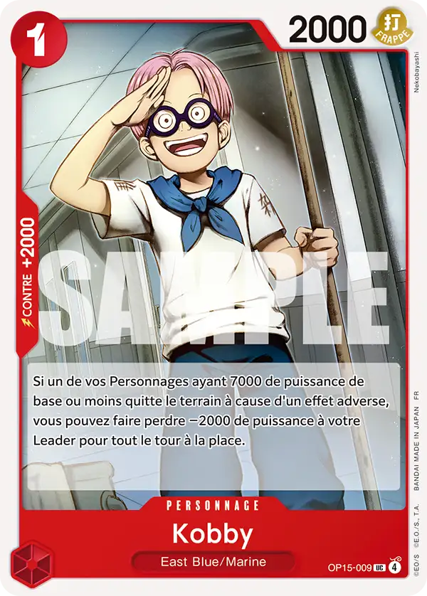 Carte One Piece OP15-009 Kobby | LorenZone