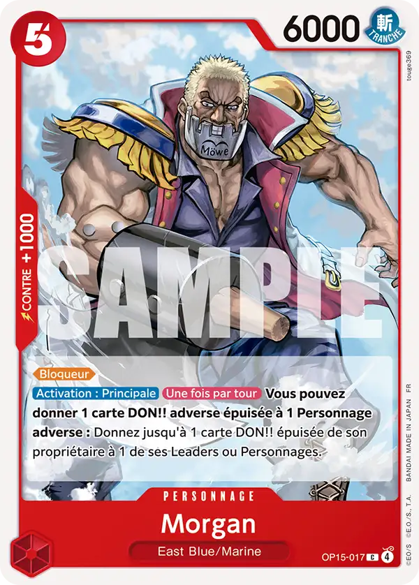 Carte One Piece OP15-017 Morgan | LorenZone