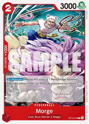 Carte One Piece Morge OP15-018 - Aventure sur l'Île de Dieu