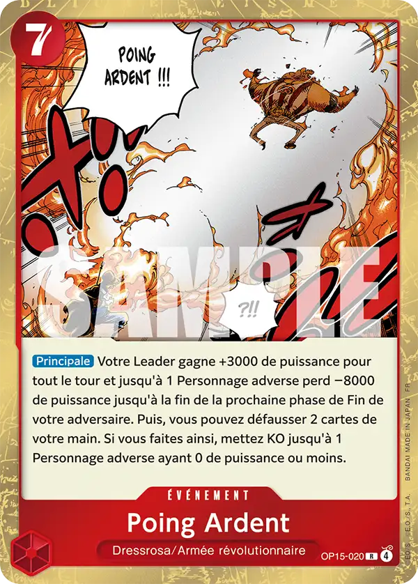 Carte One Piece OP15-020 Poing Ardent | LorenZone