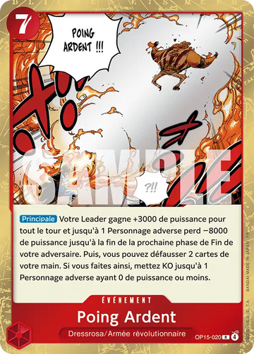Carte One Piece Poing Ardent OP15-020 - Aventure sur l'Île de Dieu