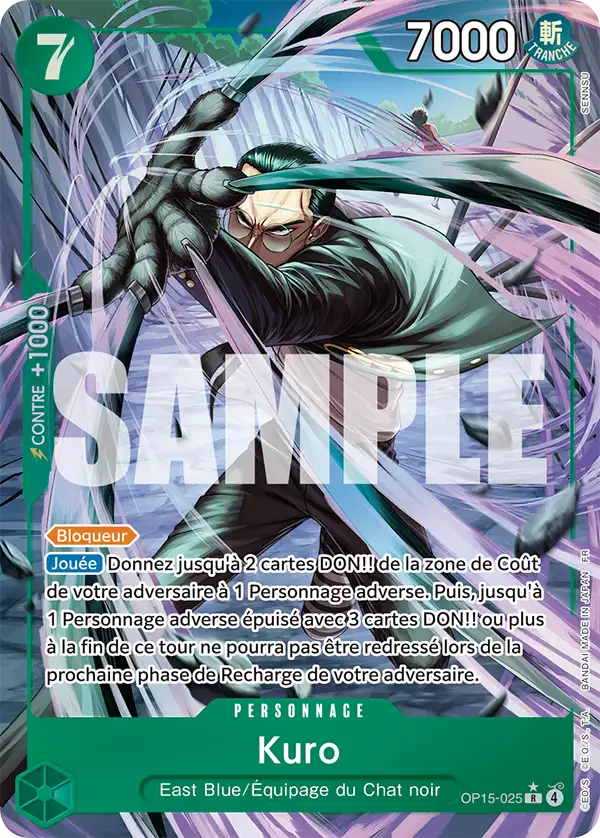 Carte One Piece OP15-025 Kuro V2 | LorenZone