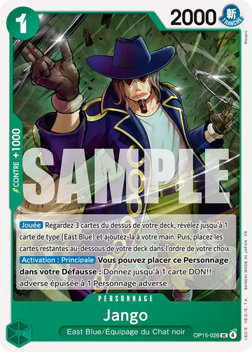Carte One Piece Jango OP15-026 - Aventure sur l'Île de Dieu
