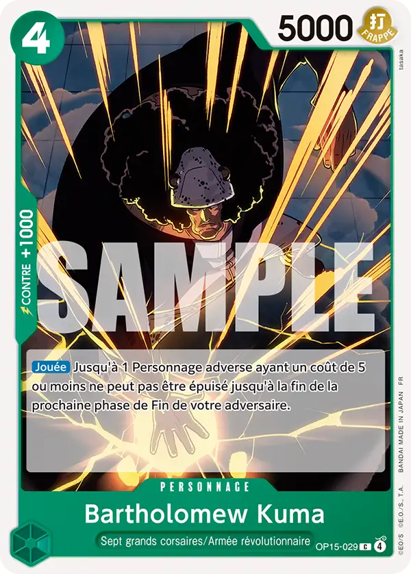 Carte One Piece OP15-029 Bartholomew Kuma | LorenZone