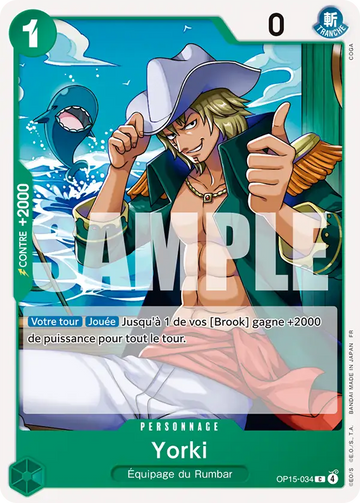 Carte One Piece Yorki OP15-034 - Aventure sur l'Île de Dieu