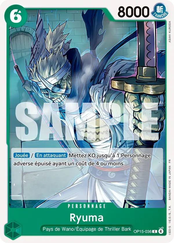 Carte One Piece OP15-036 Ryuma | LorenZone