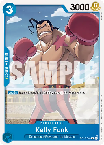 Carte One Piece Kelly Funk OP15-043 - Aventure sur l'Île de Dieu