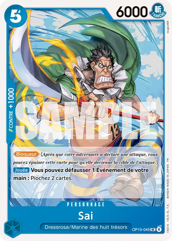 Carte One Piece OP15-045 Sai | LorenZone