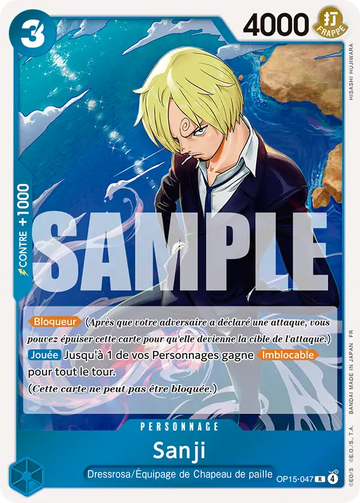 Carte One Piece Sanji OP15-047 V1 - Aventure sur l'Île de Dieu