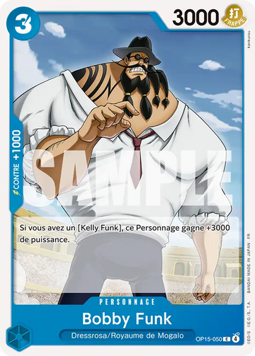 Carte One Piece Bobby Funk OP15-050 - Aventure sur l'Île de Dieu