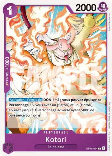 Carte One Piece Kotori OP15-064 - Aventure sur l'Île de Dieu